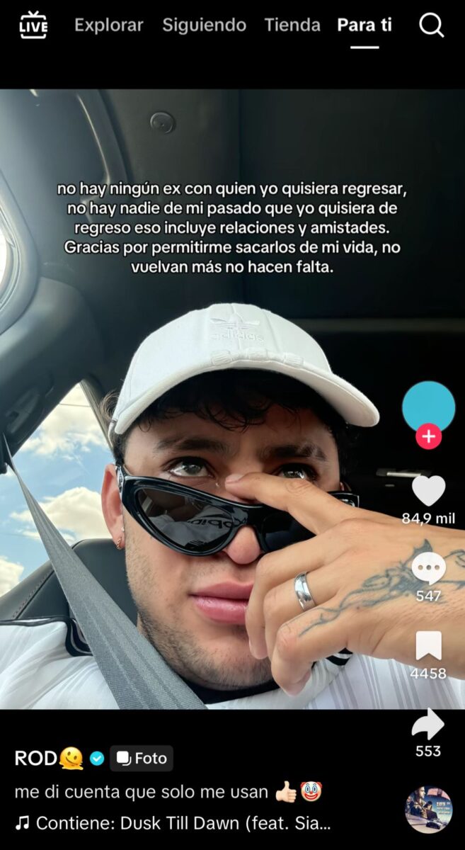 influencer mexicano llorando tiktoker