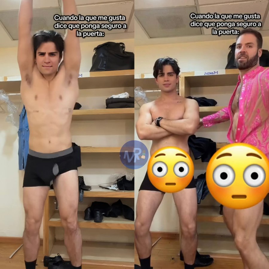 Aarón Mercury y Jorge Losa en ropa interior calzones