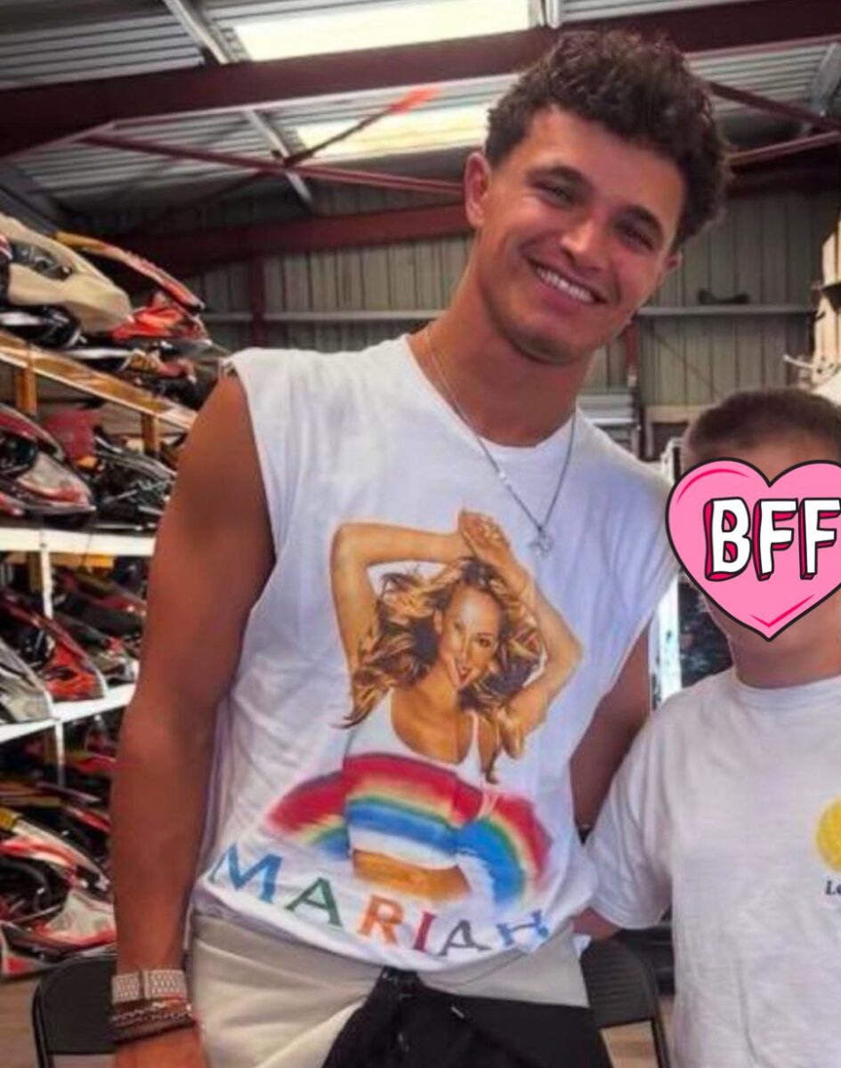 Lando Norris gay playera de mariah carey lgbt+